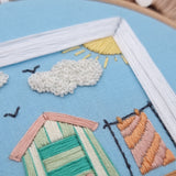 Beach Huts ~ PDF Embroidery Pattern