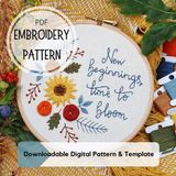 Time To Bloom ~ PDF Embroidery Pattern