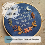 "Look Up At The Sky" ~ Embroidery PDF Download