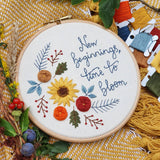 New Beginnings, Time to Bloom - Hand Embroidery Kit