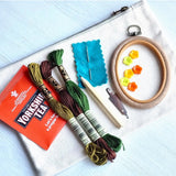 Get Creative * Canvas Accessory Pouch Box - Hand Embroidery Kit
