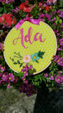 6" Daisy Custom Name Hoop -Nursery Decor Children's Bedroom