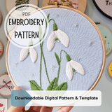 Snowdrops ~ PDF Embroidery Pattern