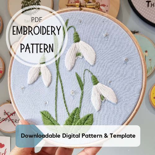 Snowdrops ~ PDF Embroidery Pattern