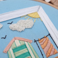 Beach Huts ~ PDF Embroidery Pattern Download