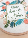 One Day at a Time ~ PDF Embroidery Pattern Download