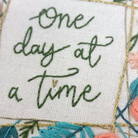 One Day at a Time ~ PDF Embroidery Pattern Download