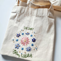 Cotton tote bag - Live Simply Bloom Wildly  - Bag - ready to buy