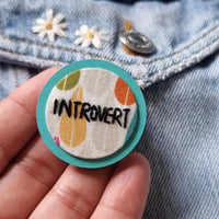 "INTROVERT" - Badge - Hand Embroidered Wearable