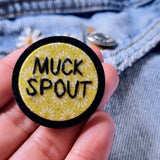 "MUCKSPOUT" - Badge - Hand Embroidered Wearable