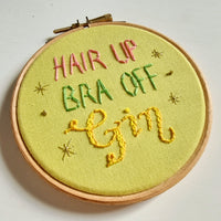 'Hair Up, Bra Off... GIN" - Stitch It For Me! Ready to Buy