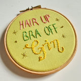 'Hair Up, Bra Off... GIN" - Stitch It For Me! Ready to Buy