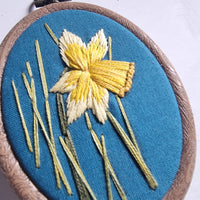 Mini Daffodil Hoop Art - Stitch It For Me! Ready to Buy