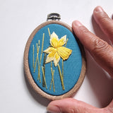 Mini Daffodil Hoop Art - Stitch It For Me! Ready to Buy