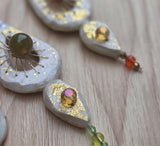 Calm Clay Collection - Crystal Dream Catchers – Gold Leaf, hand stitched, beads for sensory calm - Ready to buy