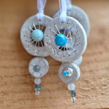 Calm Clay Collection - Crystal Dream Catchers – Gold Leaf, hand stitched, beads for sensory calm - Ready to buy