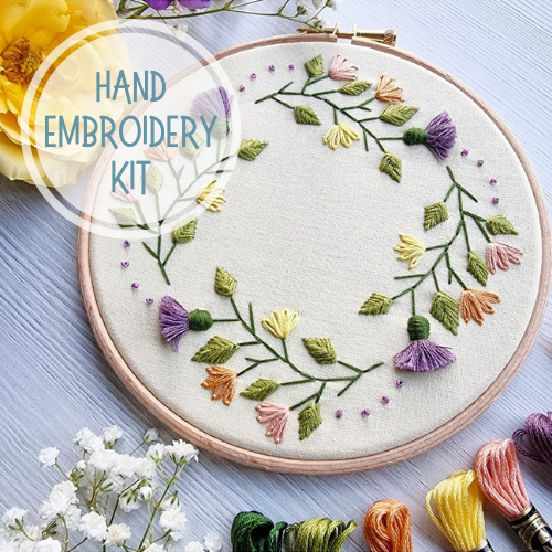 Spring Wreath - Hand Embroidery Kit