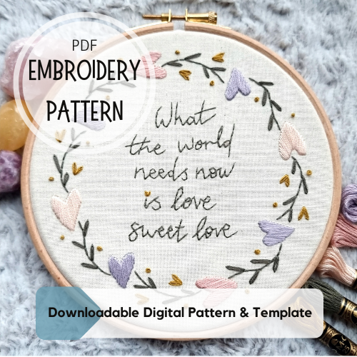 "Love Is All" ~ The Embroidery Circle ⭕️ Subscription PDF Download