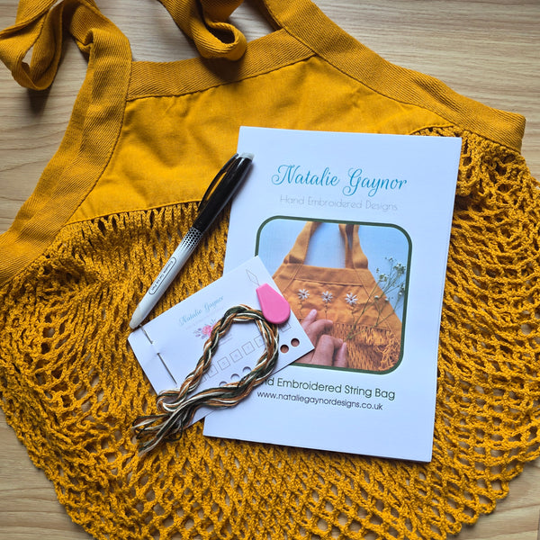 String Bag - Hand Embroidery Mini Kit