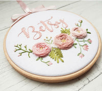 Floral Custom Name Hoop - Nursery Decor Children's Bedroom