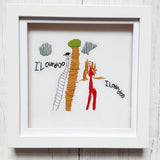 Framed Family Portrait 20x20cm ~ Children's Drawing Keepsake