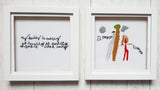 Framed Family Portrait 20x20cm ~ Children's Drawing Keepsake