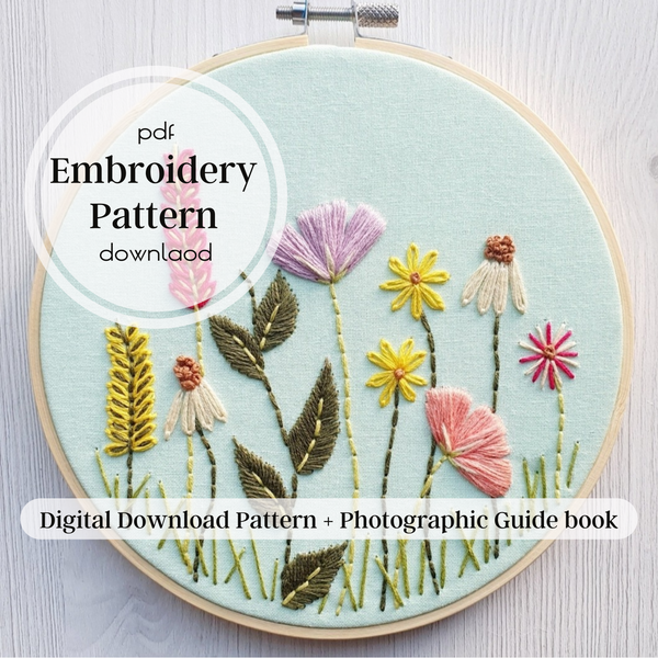 Spring Garden ~ PDF Embroidery Pattern Download