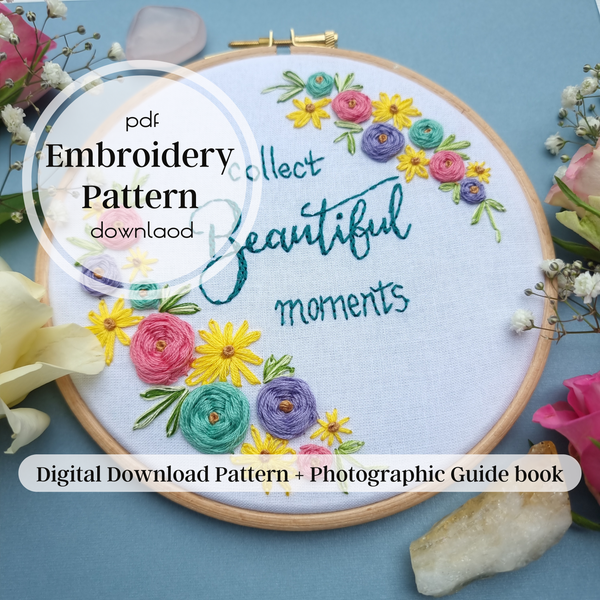 Roses ~ PDF Embroidery Pattern Download