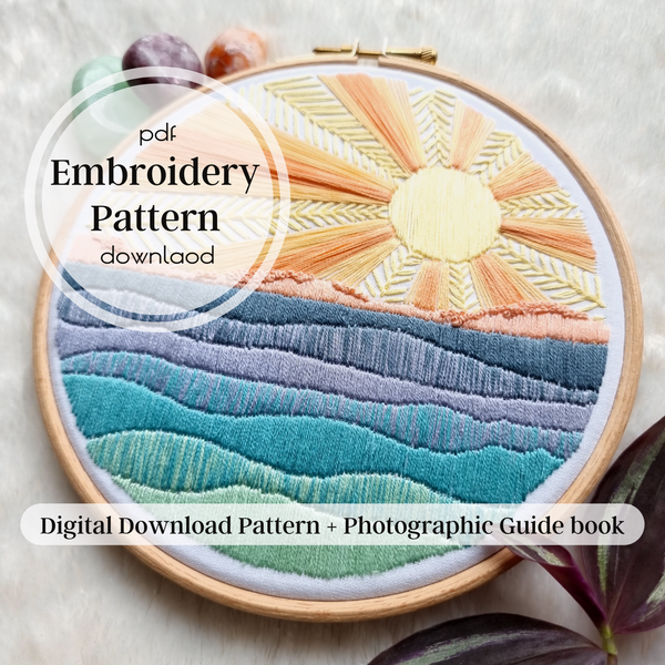 Where The Sky Touches The Sea ~ PDF Embroidery Pattern Download
