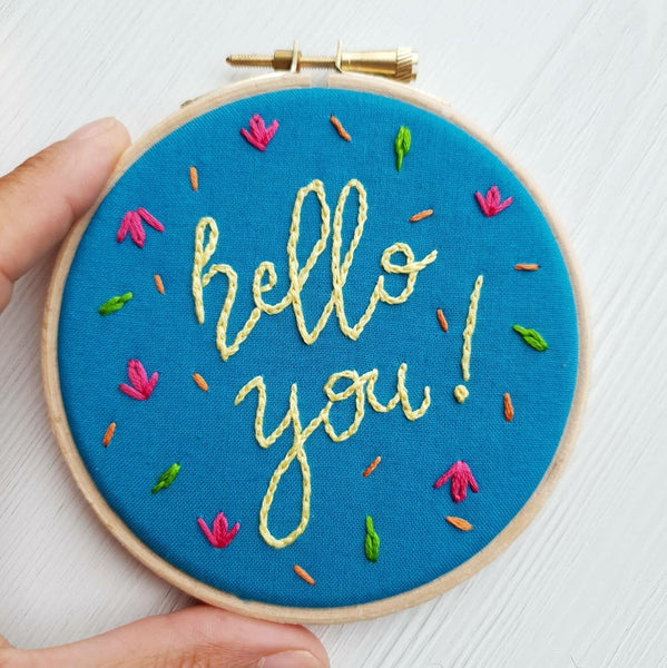 Hello You - Inspirational Quote - Stitch It For Me!