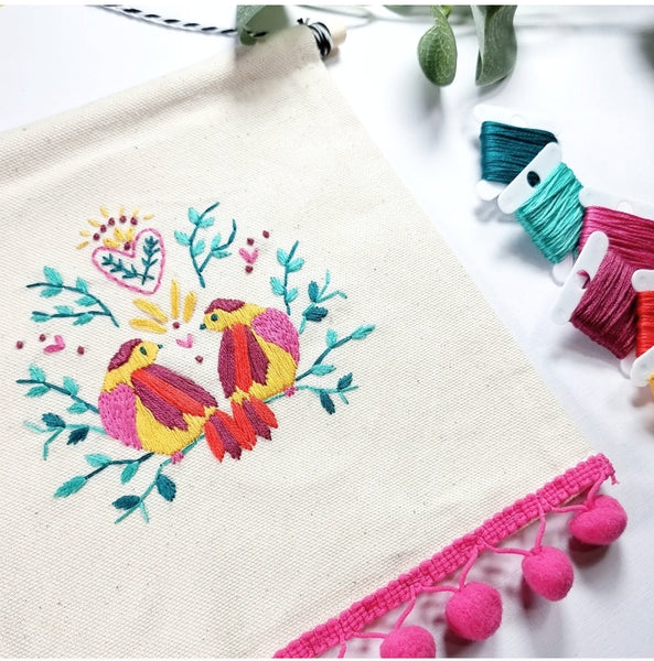 Love Birds - Hand Embroidery Kit