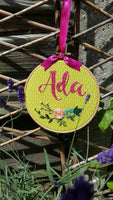 6" Daisy Custom Name Hoop -Nursery Decor Children's Bedroom