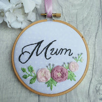 4" Mum - Custom Family Hoop Art