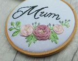 4" Mum - Custom Family Hoop Art