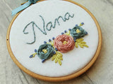 4" Nana - Custom Family Hoop Art