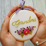 4" Grandma - Custom Family Name Hoop Art