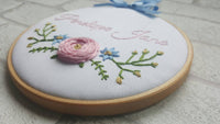 6" Single Rose Custom Name Hoop -Nursery Decor Children's Bedroom