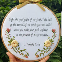 8" Bible Verse _ Custom/Bespoke Hoop Art Gallery