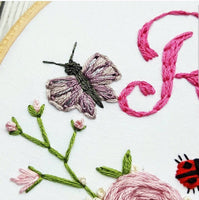 6" Butterfly & Ladybird Custom Name Hoop -Nursery Decor Children's Bedroom